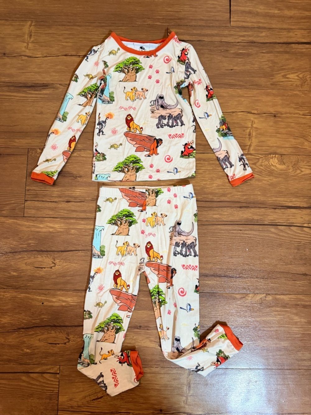 Lama Littles Bamboo Lion King Two Piece Pajama Set 2T Long Sleeve Pants